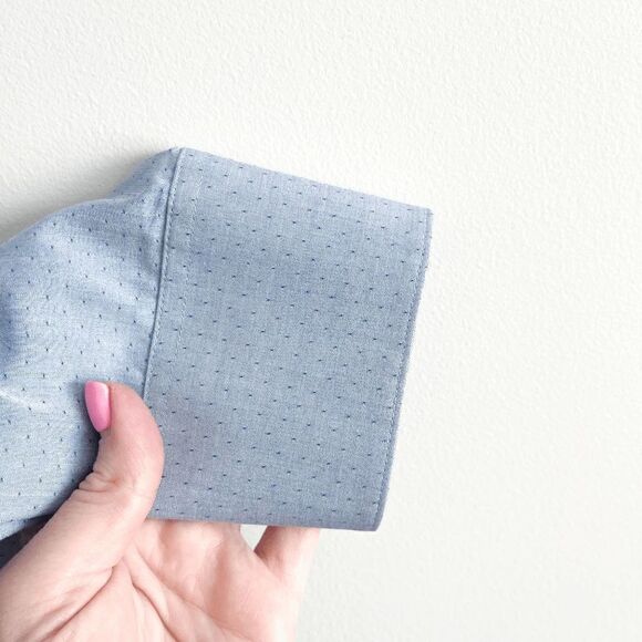 Calvin Klein Mens Slim Fit Non Iron Shirt Button Down Long Sleeve Blue Medium - Picture 3 of 7